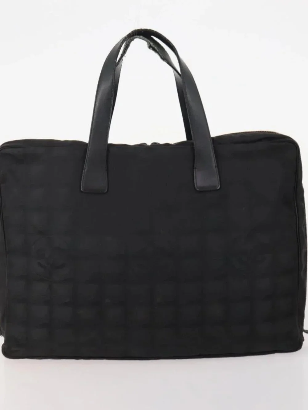 CHANEL New Travel Line Tote Bag Nylon 3 Set Black CC Auth 176442